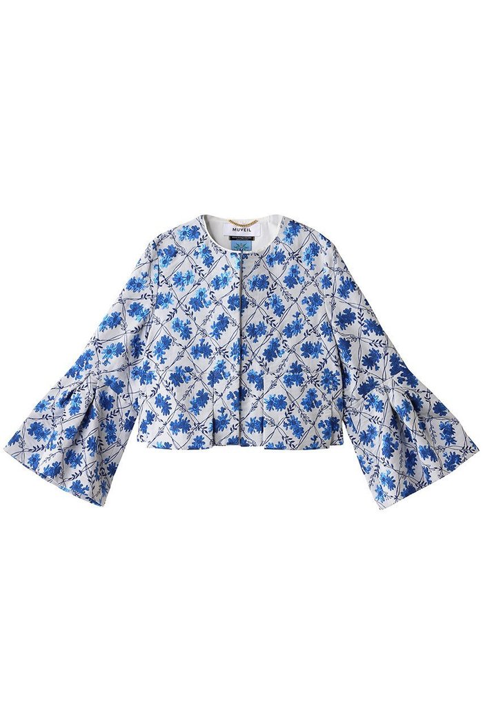 【ミュベール/MUVEIL】の花ジャカードジャケット インテリア・キッズ・メンズ・レディースファッション・服の通販 founy(ファニー) https://founy.com/ ファッション Fashion レディースファッション Fashion for Women アウター Coat / Outerwear Collection レディースジャケット・軽アウター Jackets コンパクト Compact, Small Size ショート Short, Short Length ジャカード／ジャガード Jacquard, Woven Pattern ジャケット Jacket, Outerwear |ID: prp329100004263760 ipo3291000000032933598
