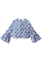 【ミュベール/MUVEIL】の花ジャカードジャケット 人気、トレンドファッション・服の通販 founy(ファニー) ファッション Fashion レディースファッション Fashion for Women アウター Coat / Outerwear Collection レディースジャケット・軽アウター Jackets コンパクト Compact, Small Size ショート Short, Short Length ジャカード／ジャガード Jacquard, Woven Pattern ジャケット Jacket, Outerwear |ID:prp329100004263760