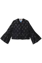 【ミュベール/MUVEIL】の花ジャカードジャケット 人気、トレンドファッション・服の通販 founy(ファニー) ファッション Fashion レディースファッション Fashion for Women アウター Coat / Outerwear Collection レディースジャケット・軽アウター Jackets コンパクト Compact, Small Size ショート Short, Short Length ジャカード／ジャガード Jacquard, Woven Pattern ジャケット Jacket, Outerwear thumbnail ブラック|ID: prp329100004263760 ipo3291000000032933618