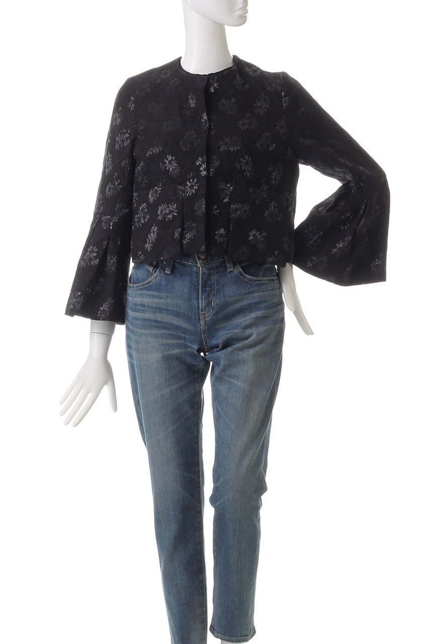 【ミュベール/MUVEIL】の花ジャカードジャケット 人気、トレンドファッション・服の通販 founy(ファニー) 　ファッション　Fashion　レディースファッション　Fashion for Women　アウター　Coat / Outerwear Collection　レディースジャケット・軽アウター　Jackets　コンパクト　Compact, Small Size　ショート　Short, Short Length　ジャカード／ジャガード　Jacquard, Woven Pattern　ジャケット　Jacket, Outerwear　other-2|ID: prp329100004263760 ipo3291000000032933625
