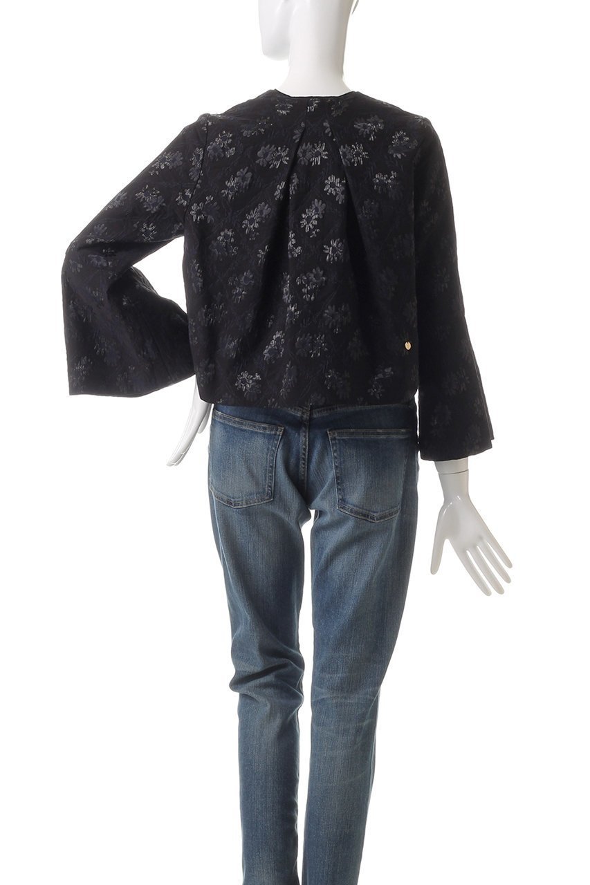 【ミュベール/MUVEIL】の花ジャカードジャケット 人気、トレンドファッション・服の通販 founy(ファニー) 　ファッション　Fashion　レディースファッション　Fashion for Women　アウター　Coat / Outerwear Collection　レディースジャケット・軽アウター　Jackets　コンパクト　Compact, Small Size　ショート　Short, Short Length　ジャカード／ジャガード　Jacquard, Woven Pattern　ジャケット　Jacket, Outerwear　other-4|ID: prp329100004263760 ipo3291000000032933642