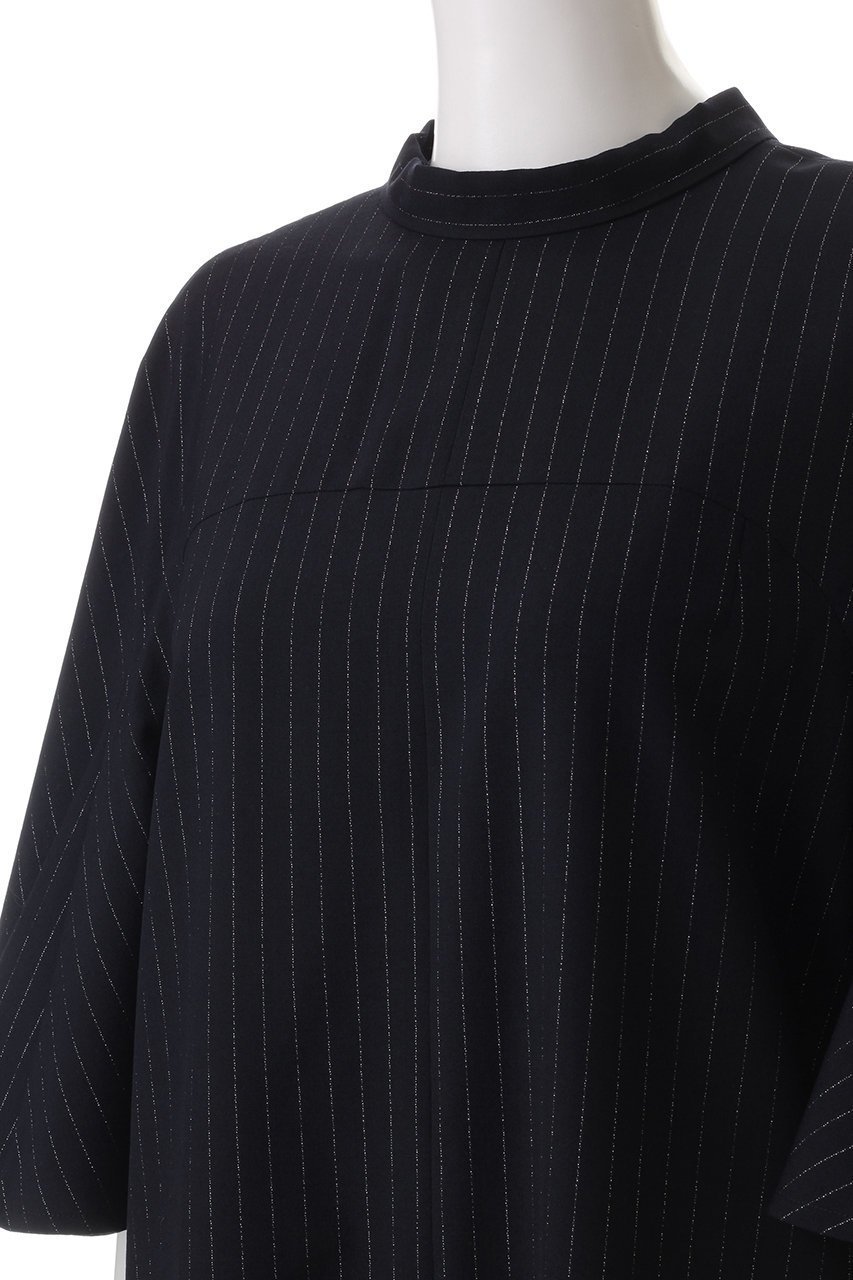 【ミュベール/MUVEIL】のラメストライプワンピース 人気、トレンドファッション・服の通販 founy(ファニー) 　ファッション　Fashion　レディースファッション　Fashion for Women　ワンピース　Dresses　チュニック　Tunic Tops & Dresses　チュニック　Tunic, Long Top　フレア　Flare, Flared　ボックス　Boxy, Box Shape　マニッシュ　Mannish, Boyish　リボン　Ribbon, Bow　ロング　Long, Long-Length　エレガント 上品　Elegant　other-5|ID: prp329100004263761 ipo3291000000032866883