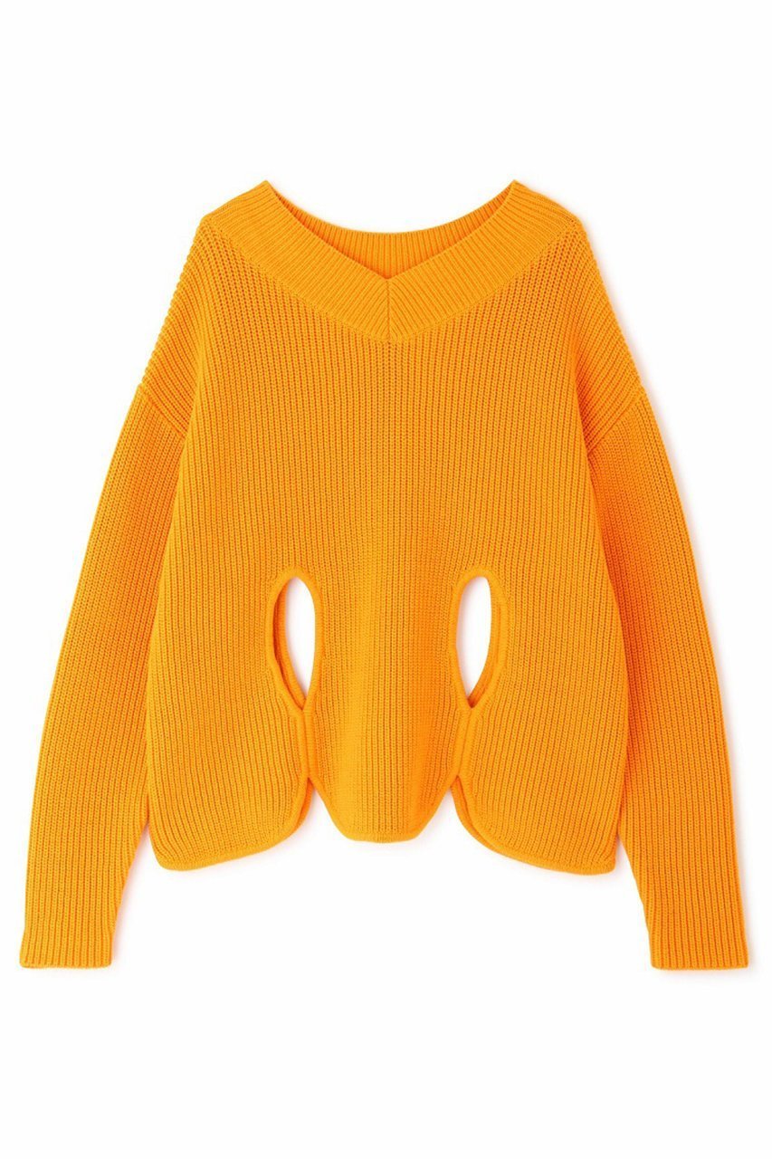【アドーア/ADORE】のティアドロップホールニット インテリア・キッズ・メンズ・レディースファッション・服の通販 founy(ファニー) 　ファッション　Fashion　レディースファッション　Fashion for Women　トップス・カットソー　Cut & Sew Tops　ニット　Knit Tops & Sweaters　カジュアルプルオーバー・ニットトップス　Pullovers & Knit Tops / Casual Pullovers　インナー　Innerwear　スカラップ　Scallop, Scalloped Edge　ヘムライン　Hemline, Bottom Cut　ボトム　Bottoms, Lower Wear　ミドル　Middle Length, Mid Height　オレンジ|ID: prp329100004263765 ipo3291000000032964002