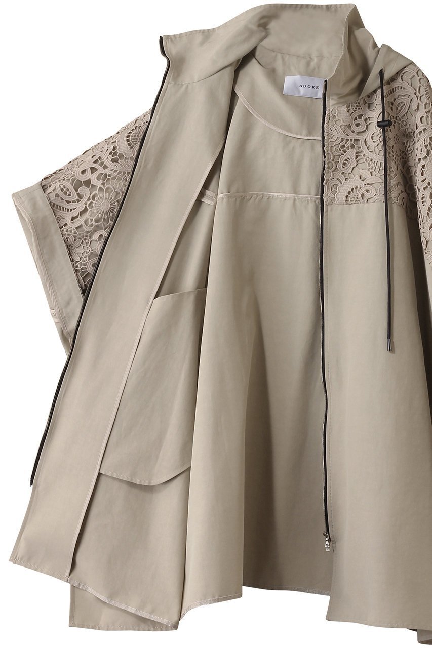 【アドーア/ADORE】のコンパクトグログランコート 人気、トレンドファッション・服の通販 founy(ファニー) 　ファッション　Fashion　レディースファッション　Fashion for Women　アウター　Coat / Outerwear Collection　コート・ロングコート・ピーコート　Long Coats, Peacoats & More　スポーティ　Sporty, Casual Athletic　ドッキング　Docking, Mixed Material　バランス　Balance, Style Balance　フェミニン　Feminine, Girly　レース　Lace, Lace Fabric　ロング　Long, Long-Length　other-6|ID: prp329100004263766 ipo3291000000035824973