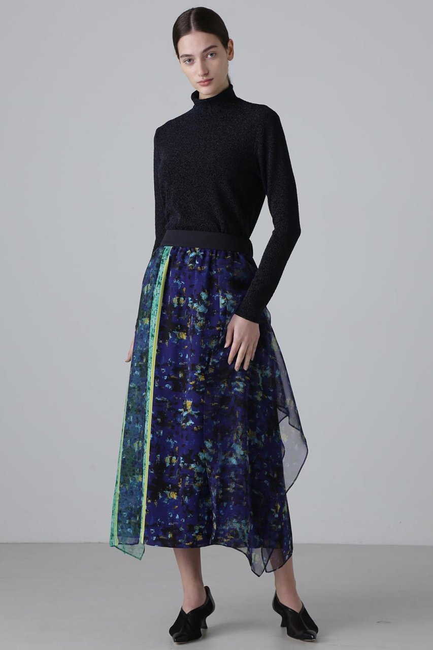 【アドーア/ADORE】のシャイニーニットジャガードハイネックカットソー 人気、トレンドファッション・服の通販 founy(ファニー) 　ファッション　Fashion　レディースファッション　Fashion for Women　トップス・カットソー　Cut & Sew Tops　ニット　Knit Tops & Sweaters　シャツ・ブラウス・オフィスカジュアル　Elegant Blouses & Button-Ups　ロングTシャツ・Tシャツ　Longline T-Shirts & Tees　カットソー・ベーシックTシャツ　Cut-and-Sewn Tops / Stretch Tees & Basics　インナー　Innerwear　ジャケット　Jacket, Outerwear　スリーブ　Sleeve, Long Sleeve / Short Sleeve　メタリック　Metallic, Shiny Finish　ロング　Long, Long-Length　other-3|ID: prp329100004263770 ipo3291000000034397699