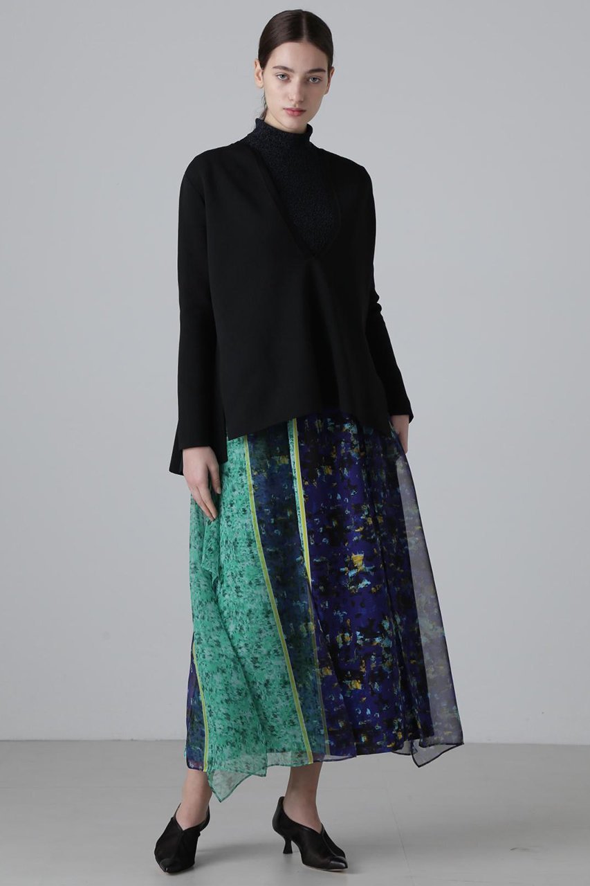 【アドーア/ADORE】のシャイニーニットジャガードハイネックカットソー 人気、トレンドファッション・服の通販 founy(ファニー) 　ファッション　Fashion　レディースファッション　Fashion for Women　トップス・カットソー　Cut & Sew Tops　ニット　Knit Tops & Sweaters　シャツ・ブラウス・オフィスカジュアル　Elegant Blouses & Button-Ups　ロングTシャツ・Tシャツ　Longline T-Shirts & Tees　カットソー・ベーシックTシャツ　Cut-and-Sewn Tops / Stretch Tees & Basics　インナー　Innerwear　ジャケット　Jacket, Outerwear　スリーブ　Sleeve, Long Sleeve / Short Sleeve　メタリック　Metallic, Shiny Finish　ロング　Long, Long-Length　other-4|ID: prp329100004263770 ipo3291000000034397700