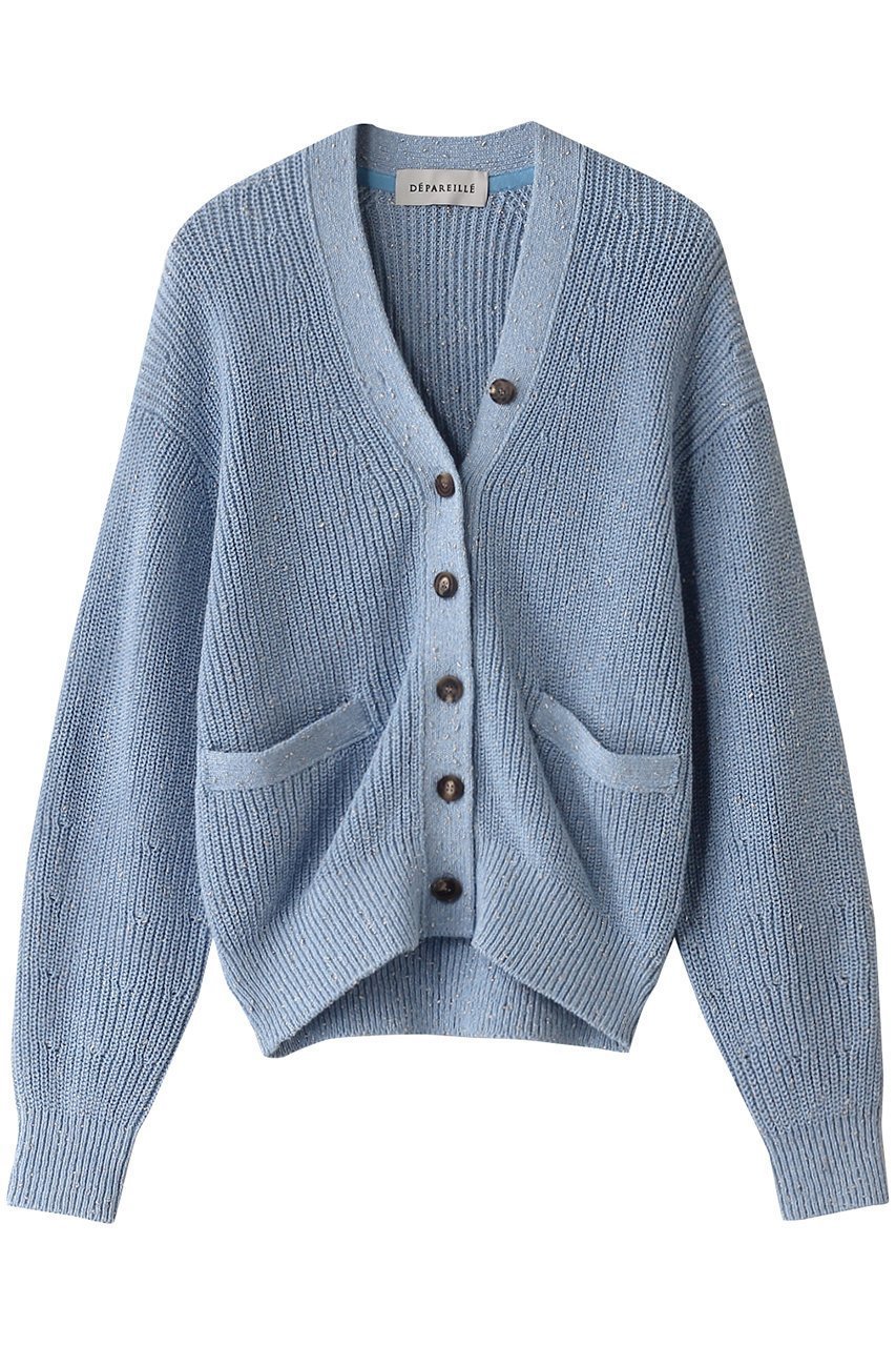 【デパリエ/DEPAREILLE】のコットンラメカーディガン インテリア・キッズ・メンズ・レディースファッション・服の通販 founy(ファニー) 　ファッション　Fashion　レディースファッション　Fashion for Women　トップス・カットソー　Cut & Sew Tops　ニット　Knit Tops & Sweaters　カーディガン・羽織り　Layered Style Cardigans　なめらか　Smooth, Silky Texture　カーディガン　Cardigan, Knitwear　マキシ　Maxi, Full Length　ワイド　Wide, Wide Fit　エレガント 上品　Elegant　ブルー|ID: prp329100004263788 ipo3291000000032963142