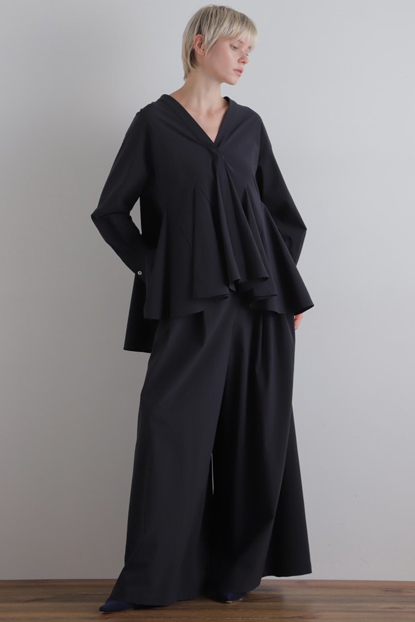 【ル フィル/LE PHIL】のナイロンストレッチブロードパンツ 人気、トレンドファッション・服の通販 founy(ファニー) 　ファッション　Fashion　レディースファッション　Fashion for Women　パンツ　Pants & Trousers　ギャザー　Gathered, Ruffled　コンパクト　Compact, Small Size　タフタ　Taffeta, Structured Fabric　バランス　Balance, Style Balance　ワイド　Wide, Wide Fit　other-4|ID: prp329100004263797 ipo3291000000035493195