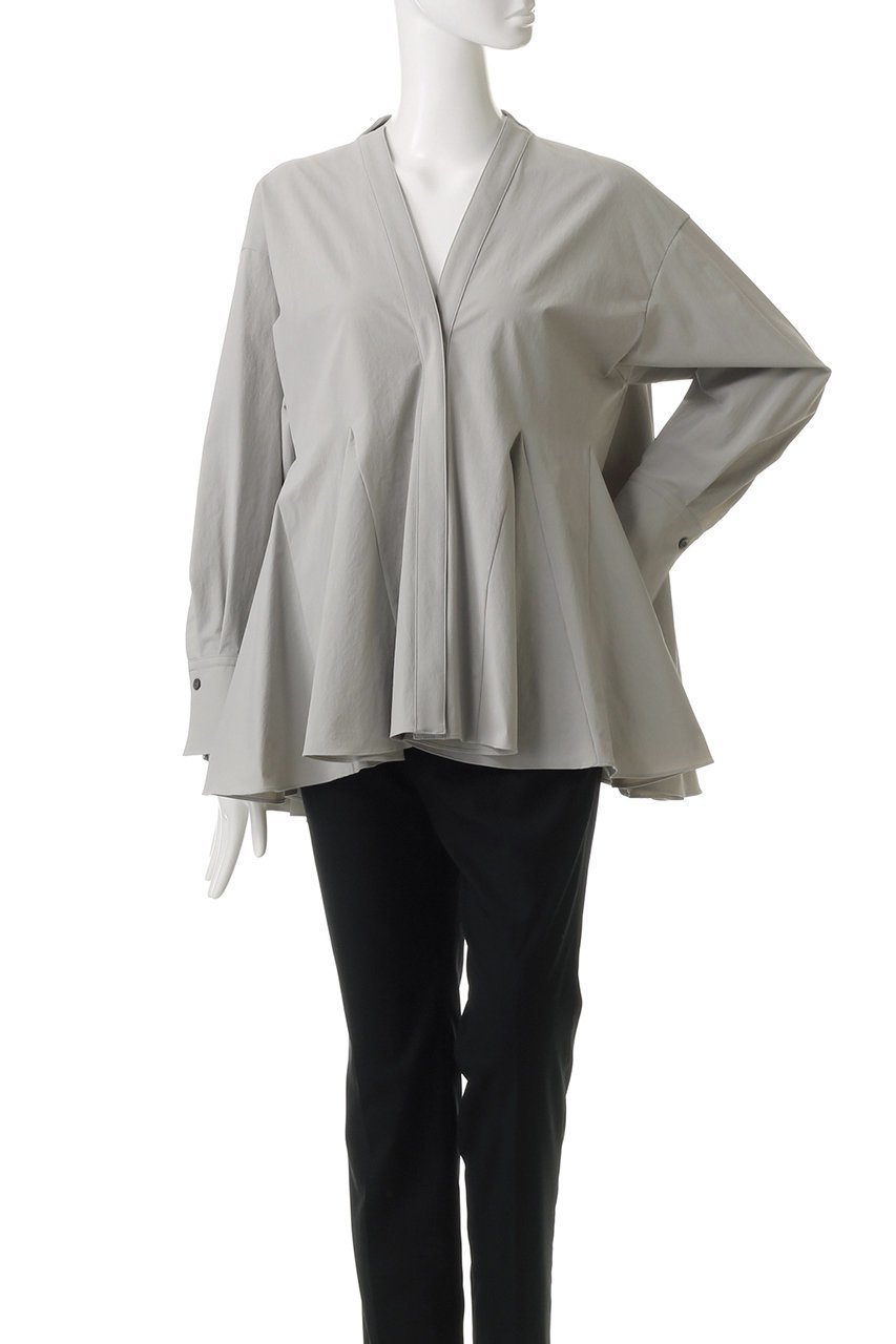 【ル フィル/LE PHIL】のナイロンストレッチブロードブラウス 人気、トレンドファッション・服の通販 founy(ファニー) 　ファッション　Fashion　レディースファッション　Fashion for Women　トップス・カットソー　Cut & Sew Tops　シャツ・ブラウス・オフィスカジュアル　Elegant Blouses & Button-Ups　シンプル　Simple, Minimal　スリーブ　Sleeve, Long Sleeve / Short Sleeve　セットアップ　Set-Up, Coordinated Outfit　タフタ　Taffeta, Structured Fabric　フレア　Flare, Flared　ロング　Long, Long-Length　other-2|ID: prp329100004263798 ipo3291000000032876055