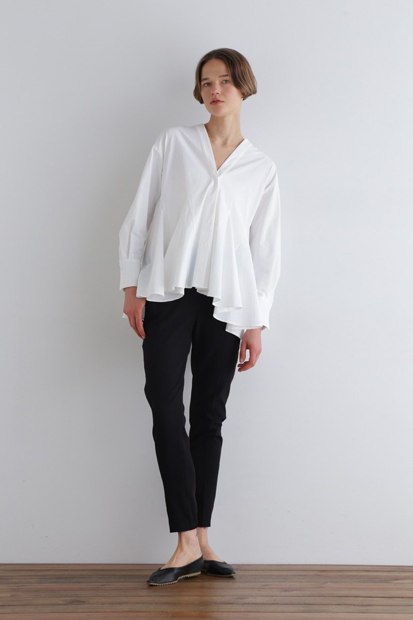 【ル フィル/LE PHIL】のナイロンストレッチブロードブラウス 人気、トレンドファッション・服の通販 founy(ファニー) 　ファッション　Fashion　レディースファッション　Fashion for Women　トップス・カットソー　Cut & Sew Tops　シャツ・ブラウス・オフィスカジュアル　Elegant Blouses & Button-Ups　シンプル　Simple, Minimal　スリーブ　Sleeve, Long Sleeve / Short Sleeve　セットアップ　Set-Up, Coordinated Outfit　タフタ　Taffeta, Structured Fabric　フレア　Flare, Flared　ロング　Long, Long-Length　other-6|ID: prp329100004263798 ipo3291000000032876075