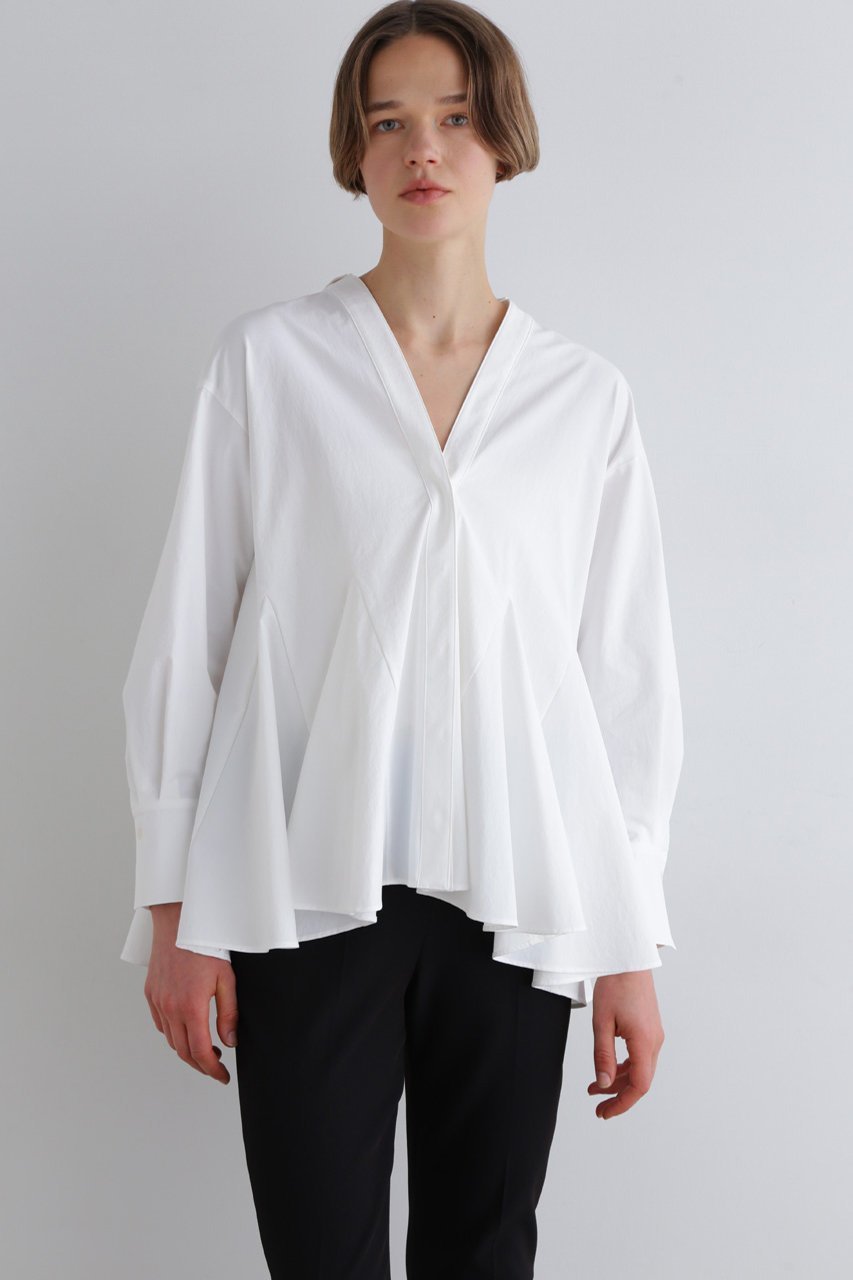 【ル フィル/LE PHIL】のナイロンストレッチブロードブラウス 人気、トレンドファッション・服の通販 founy(ファニー) 　ファッション　Fashion　レディースファッション　Fashion for Women　トップス・カットソー　Cut & Sew Tops　シャツ・ブラウス・オフィスカジュアル　Elegant Blouses & Button-Ups　シンプル　Simple, Minimal　スリーブ　Sleeve, Long Sleeve / Short Sleeve　セットアップ　Set-Up, Coordinated Outfit　タフタ　Taffeta, Structured Fabric　フレア　Flare, Flared　ロング　Long, Long-Length　other-7|ID: prp329100004263798 ipo3291000000032876080