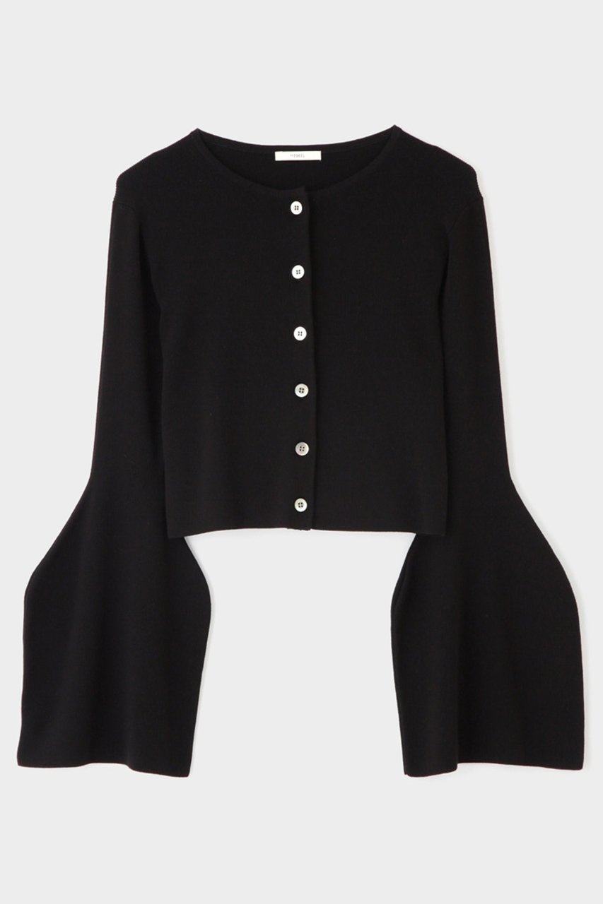 【ル フィル/LE PHIL】のランタンスリーブカーディガン 人気、トレンドファッション・服の通販 founy(ファニー) 　ファッション　Fashion　レディースファッション　Fashion for Women　トップス・カットソー　Cut & Sew Tops　ニット　Knit Tops & Sweaters　カーディガン・羽織り　Layered Style Cardigans　カーディガン　Cardigan, Knitwear　ショート　Short, Short Length　タフタ　Taffeta, Structured Fabric　ワイド　Wide, Wide Fit　 other-1|ID: prp329100004263802 ipo3291000000035863596