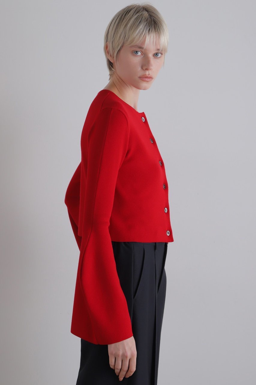 【ル フィル/LE PHIL】のランタンスリーブカーディガン 人気、トレンドファッション・服の通販 founy(ファニー) 　ファッション　Fashion　レディースファッション　Fashion for Women　トップス・カットソー　Cut & Sew Tops　ニット　Knit Tops & Sweaters　カーディガン・羽織り　Layered Style Cardigans　カーディガン　Cardigan, Knitwear　ショート　Short, Short Length　タフタ　Taffeta, Structured Fabric　ワイド　Wide, Wide Fit　other-2|ID: prp329100004263802 ipo3291000000035863599