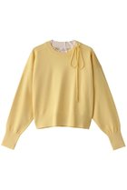 【ランバン オン ブルー/LANVIN en Bleu】のフリルカラーリボンニット イエロー|ID: prp329100004263805 ipo3291000000032962858