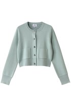 【ランバン オン ブルー/LANVIN en Bleu】のダブルフェイスショートカーディガン グリーン|ID: prp329100004263815 ipo3291000000032962912