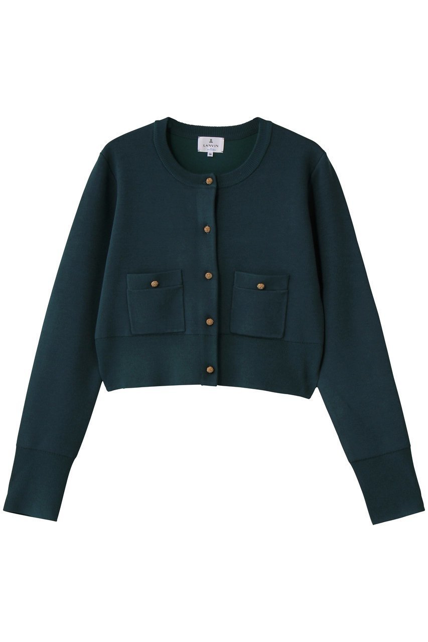【ランバン オン ブルー/LANVIN en Bleu】のダブルフェイスショートカーディガン インテリア・キッズ・メンズ・レディースファッション・服の通販 founy(ファニー) 　ファッション　Fashion　レディースファッション　Fashion for Women　トップス・カットソー　Cut & Sew Tops　ニット　Knit Tops & Sweaters　カーディガン・羽織り　Layered Style Cardigans　2026年　2026　カーディガン　Cardigan, Knitwear　コンパクト　Compact, Small Size　ショート　Short, Short Length　スリーブ　Sleeve, Long Sleeve / Short Sleeve　ダブル　Double, Double-Breasted　フェイス　Face, Facial Design　ポケット　Pocket, Pocket Detail　ロング　Long, Long-Length　夏　Summer　春　Spring　S/S・春夏　SS, Spring/Summer, Warm Season　グリーン|ID: prp329100004263815 ipo3291000000034695018