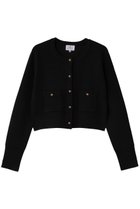 【ランバン オン ブルー/LANVIN en Bleu】のダブルフェイスショートカーディガン ブラック|ID: prp329100004263815 ipo3291000000034695021