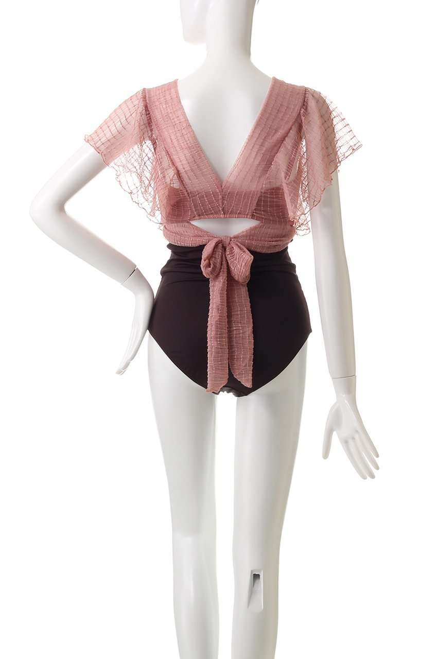 【レイール/Reir】の【San-ai Resort】シフォンレース 2点セット 人気、トレンドファッション・服の通販 founy(ファニー) 　ファッション　Fashion　レディースファッション　Fashion for Women　水着　Swimwear　レディース水着・ビーチウェア　Swimwear & Beachwear　シフォン　Chiffon, Lightweight Fabric　シンプル　Simple, Minimal　スポーツ　Sports, Activewear　ビキニ　Bikini, Two-Piece Swimsuit　フェミニン　Feminine, Girly　フリル　Frill, Ruffle　ボトム　Bottoms, Lower Wear　リゾート　Resort, Vacation Style　リボン　Ribbon, Bow　レース　Lace, Lace Fabric　水着　Swimsuit, Swimwear　other-4|ID: prp329100004263817 ipo3291000000031374027