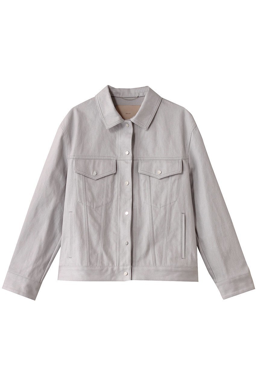 【エブール/ebure】のムラ糸デニム ジャケット インテリア・キッズ・メンズ・レディースファッション・服の通販 founy(ファニー) 　ファッション　Fashion　レディースファッション　Fashion for Women　アウター　Coat / Outerwear Collection　レディースジャケット・軽アウター　Jackets　ブルゾンジャケット・スポーティアウター　Blouson Jackets　デニムジャケット / カジュアルアウター　Denim Jackets　コンパクト　Compact, Small Size　ジャケット　Jacket, Outerwear　タンブラー　Tumbler, Travel Mug　デニム　Denim, Jeans Material　ドット　Polka Dot, Dot Pattern　パッチ　Patch, Appliqué　ブルゾン　Blouson, Bomber Jacket　定番　Standard, Basic Item　ライトグレー|ID: prp329100004266757 ipo3291000000032934479