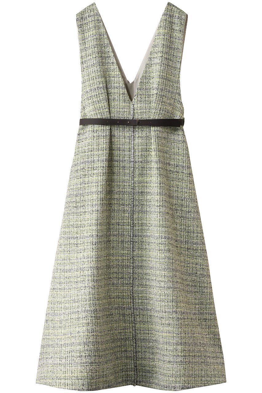 【エブール/ebure】のポリエステルコットンツイード ジャンパースカート インテリア・キッズ・メンズ・レディースファッション・服の通販 founy(ファニー) 　ファッション　Fashion　レディースファッション　Fashion for Women　スカート　Skirts　ワンピース　Dresses　おすすめ　Recommended / Our Picks　インナー　Innerwear　チュニック　Tunic, Long Top　ツイード／ツィード　Choker, Choker Necklace　ツイード　Twill, Twill Weave　バランス　Balance, Style Balance　フォルム　Silhouette, Form　フロント　Front, Front Design　ミックス　Mix, Mixed Style　リブニット　Rib Knit, Ribbed Knit　ライトイエロー|ID: prp329100004266758 ipo3291000000032888413
