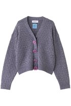 【ミュベール/MUVEIL】のフラワー釦カーディガン ネイビー|ID: prp329100004266778 ipo3291000000032963605