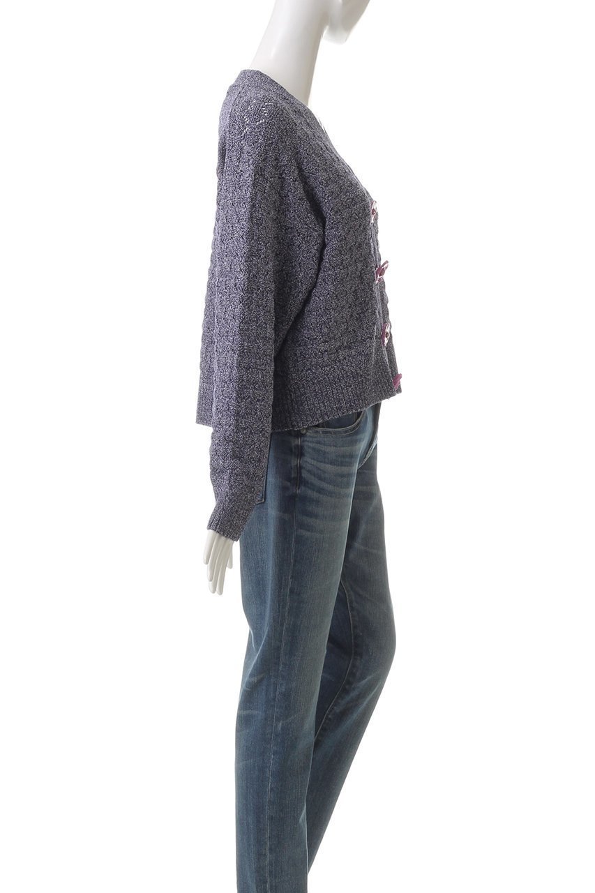 【ミュベール/MUVEIL】のフラワー釦カーディガン 人気、トレンドファッション・服の通販 founy(ファニー) 　ファッション　Fashion　レディースファッション　Fashion for Women　トップス・カットソー　Cut & Sew Tops　ニット　Knit Tops & Sweaters　カーディガン・羽織り　Layered Style Cardigans　アイレット　Eyelet Lace　カーディガン　Cardigan, Knitwear　ショート　Short, Short Length　ストレッチ　Stretch, Stretchy Fabric　フラワー　Flower, Floral　メランジ　Melange, Mixed Yarn　ロング　Long, Long-Length　other-3|ID: prp329100004266778 ipo3291000000032963613