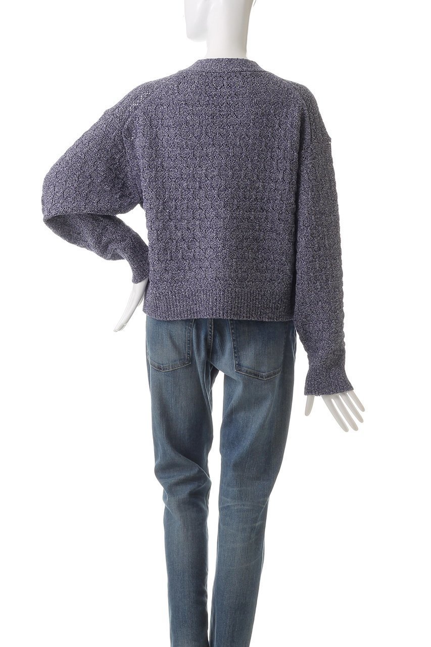 【ミュベール/MUVEIL】のフラワー釦カーディガン 人気、トレンドファッション・服の通販 founy(ファニー) 　ファッション　Fashion　レディースファッション　Fashion for Women　トップス・カットソー　Cut & Sew Tops　ニット　Knit Tops & Sweaters　カーディガン・羽織り　Layered Style Cardigans　アイレット　Eyelet Lace　カーディガン　Cardigan, Knitwear　ショート　Short, Short Length　ストレッチ　Stretch, Stretchy Fabric　フラワー　Flower, Floral　メランジ　Melange, Mixed Yarn　ロング　Long, Long-Length　other-4|ID: prp329100004266778 ipo3291000000032963617