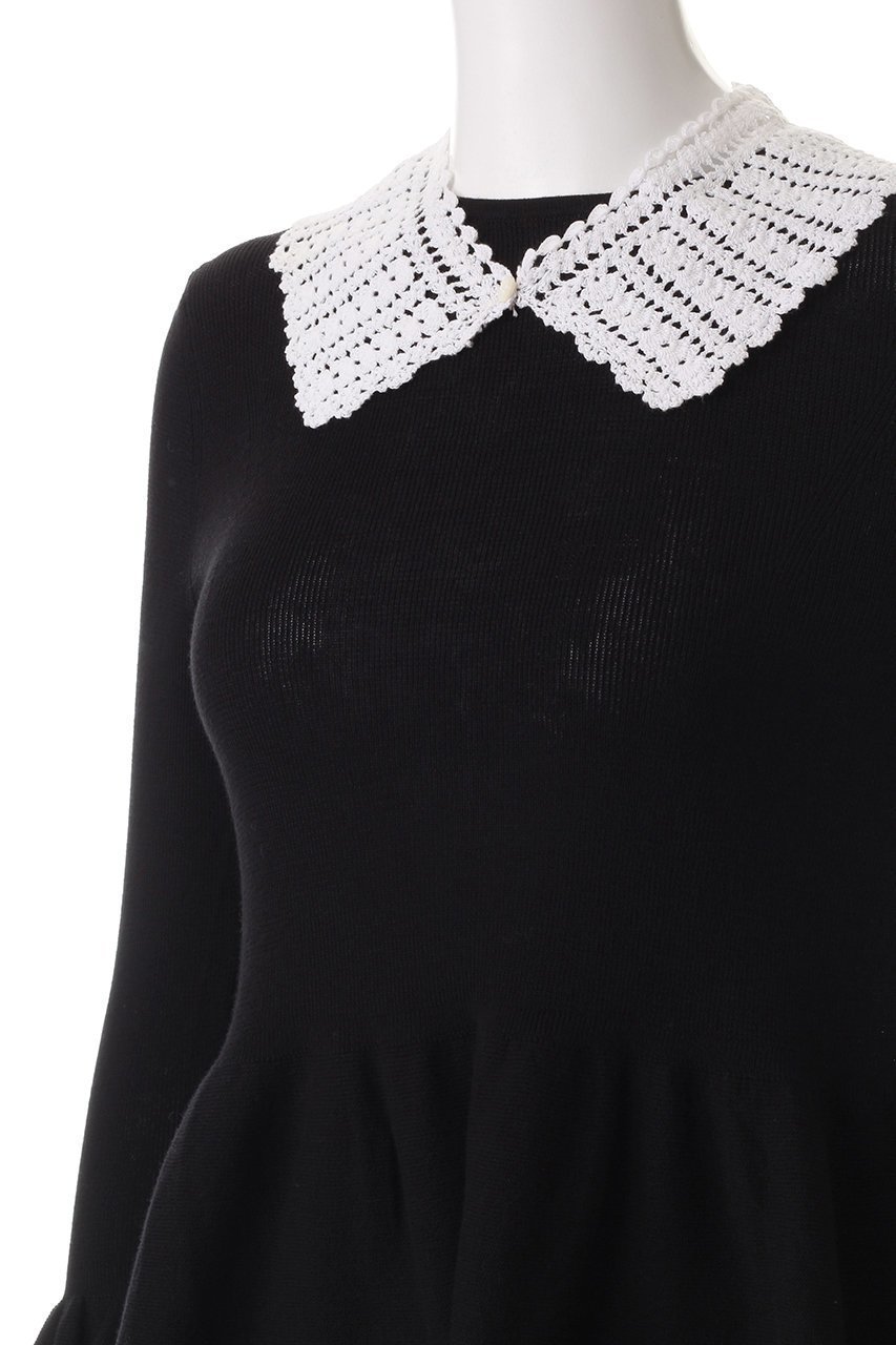 【ミュベール/MUVEIL】のクロシェ襟セットアップワンピース 人気、トレンドファッション・服の通販 founy(ファニー) 　ファッション　Fashion　レディースファッション　Fashion for Women　ワンピース　Dresses　チュニック　Tunic Tops & Dresses　エレガント 上品　Elegant　クロシェ　Crochet, Knitted Lace　セットアップ　Set-Up, Coordinated Outfit　チュニック　Tunic, Long Top　フレア　Flare, Flared　ペプラム　Peplum, Flared Hem　other-5|ID: prp329100004266779 ipo3291000000032860469