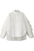 【ミュベール/MUVEIL】のチュールフリルブラウス 人気、トレンドファッション・服の通販 founy(ファニー) ファッション Fashion レディースファッション Fashion for Women トップス・カットソー Cut & Sew Tops シャツ・ブラウス・オフィスカジュアル Elegant Blouses & Button-Ups エアリー Airy Texture ガーリー Girly, Feminine Style シンプル Simple, Minimal スリーブ Sleeve, Long Sleeve / Short Sleeve チュール Tulip, Tulip Motif フェミニン Feminine, Girly フリル Frill, Ruffle ロング Long, Long-Length thumbnail ホワイト|ID: prp329100004266780 ipo3291000000032837512
