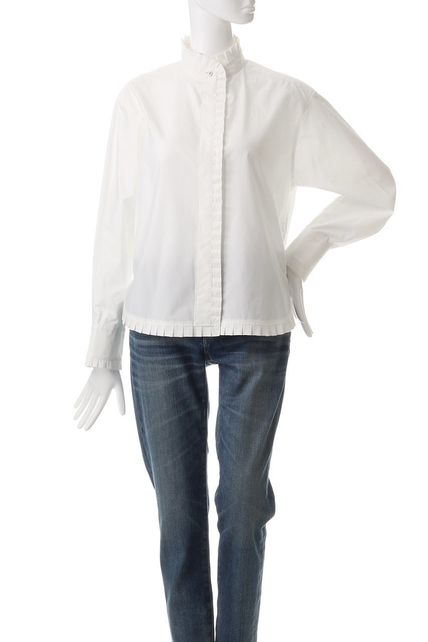 【ミュベール/MUVEIL】のチュールフリルブラウス 人気、トレンドファッション・服の通販 founy(ファニー) 　ファッション　Fashion　レディースファッション　Fashion for Women　トップス・カットソー　Cut & Sew Tops　シャツ・ブラウス・オフィスカジュアル　Elegant Blouses & Button-Ups　エアリー　Airy Texture　ガーリー　Girly, Feminine Style　シンプル　Simple, Minimal　スリーブ　Sleeve, Long Sleeve / Short Sleeve　チュール　Tulip, Tulip Motif　フェミニン　Feminine, Girly　フリル　Frill, Ruffle　ロング　Long, Long-Length　other-6|ID: prp329100004266780 ipo3291000000032837537