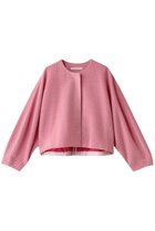 【プレインピープル/PLAIN PEOPLE】のブークレージャージノーカラージャケット ピンク|ID: prp329100004266786 ipo3291000000032934017