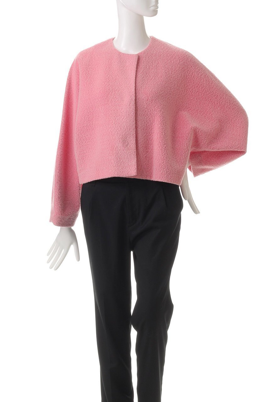 【プレインピープル/PLAIN PEOPLE】のブークレージャージノーカラージャケット 人気、トレンドファッション・服の通販 founy(ファニー) 　ファッション　Fashion　レディースファッション　Fashion for Women　アウター　Coat / Outerwear Collection　レディースジャケット・軽アウター　Jackets　ノーカラージャケット / シンプル上品コーデ　Collarless Jackets　ショート　Short, Short Length　ジャケット　Jacket, Outerwear　スリーブ　Sleeve, Long Sleeve / Short Sleeve　バランス　Balance, Style Balance　フェミニン　Feminine, Girly　ボトム　Bottoms, Lower Wear　other-2|ID: prp329100004266786 ipo3291000000032934034