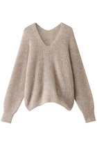 【プレインピープル/PLAIN PEOPLE】のDIAN モヘアVネックプルオーバー ライトベージュ|ID: prp329100004266787 ipo3291000000035623258