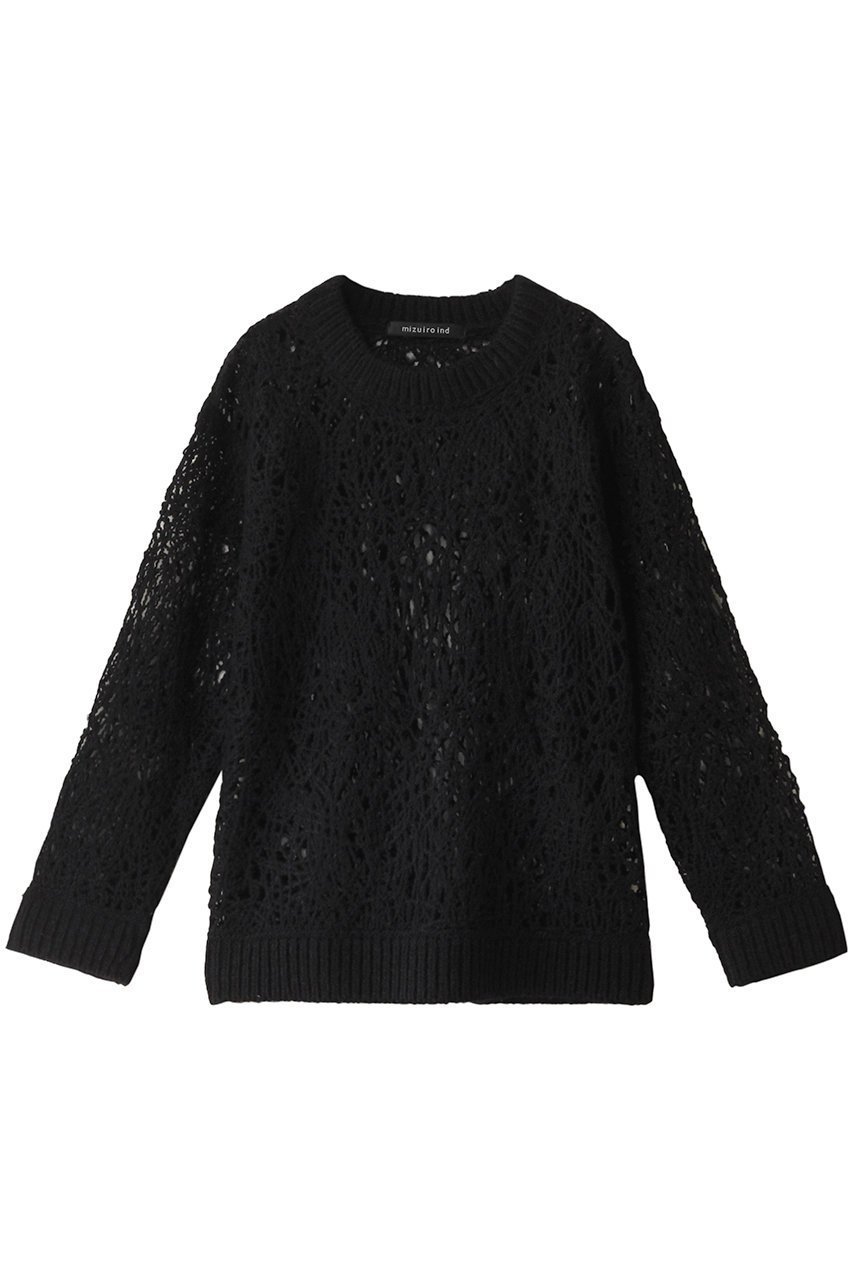 【ミズイロ インド/mizuiro ind】のwave yarn crew neck P/O プルオーバー インテリア・キッズ・メンズ・レディースファッション・服の通販 founy(ファニー) 　ファッション　Fashion　レディースファッション　Fashion for Women　トップス・カットソー　Cut & Sew Tops　ニット　Knit Tops & Sweaters　カジュアルプルオーバー・ニットトップス　Pullovers & Knit Tops / Casual Pullovers　ウェーブ　Wavy Pattern　カットソー　Cut and Sewn Top　シンプル　Simple, Minimal　トレンド　Trend, Trending Now　ランダム　Random, Irregular　black|ID: prp329100004266802 ipo3291000000032963476