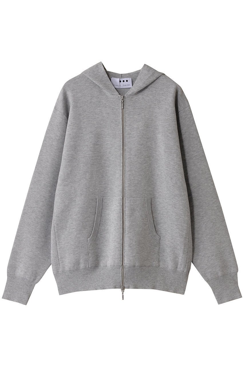 【スリー ドッツ/three dots】のパワースムースニット ジップアップ インテリア・キッズ・メンズ・レディースファッション・服の通販 founy(ファニー) 　ファッション　Fashion　レディースファッション　Fashion for Women　トップス・カットソー　Cut & Sew Tops　ニット　Knit Tops & Sweaters　シャツ・ブラウス・オフィスカジュアル　Elegant Blouses & Button-Ups　レディースパーカー・カジュアルフーディー　Casual Hoodies & Sweatshirts　ロングTシャツ・Tシャツ　Longline T-Shirts & Tees　スウェット・クルーネックトップス　Sweatshirts & Crewnecks / Relaxed Fit Sweat Tops　カットソー・ベーシックTシャツ　Cut-and-Sewn Tops / Stretch Tees & Basics　なめらか　Smooth, Silky Texture　ジップアップ　Zip-Up, Full Zip　リラックス　Relax, Relaxed Fit　定番　Standard, Basic Item　グレー|ID: prp329100004266806 ipo3291000000032889968