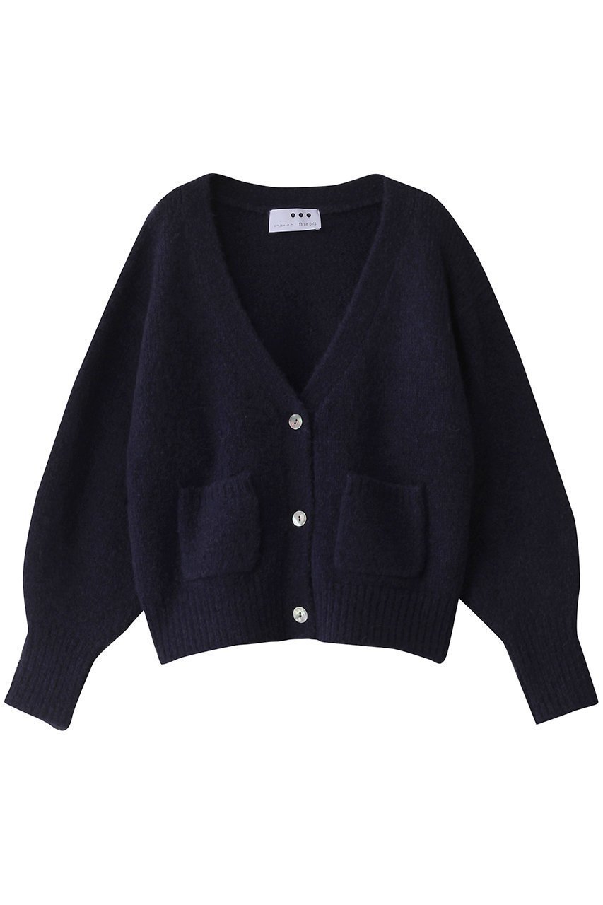 【スリー ドッツ/three dots】のポップイン カーディガン インテリア・キッズ・メンズ・レディースファッション・服の通販 founy(ファニー) 　ファッション　Fashion　レディースファッション　Fashion for Women　トップス・カットソー　Cut & Sew Tops　ニット　Knit Tops & Sweaters　カーディガン・羽織り　Layered Style Cardigans　カーディガン　Cardigan, Knitwear　ポケット　Pocket, Pocket Detail　A/W・秋冬　Autumn/Winter　ネイビー|ID: prp329100004266809 ipo3291000000032963325