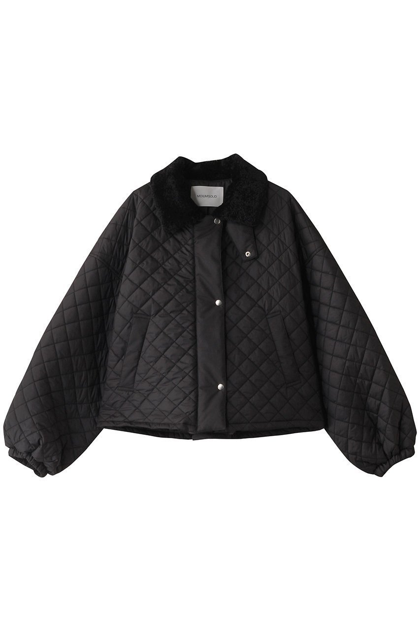 【ミディウミソリッド/MIDIUMISOLID】のboa collar quilting CT.R コート インテリア・キッズ・メンズ・レディースファッション・服の通販 founy(ファニー) 　ファッション　Fashion　レディースファッション　Fashion for Women　アウター　Coat / Outerwear Collection　コート・ロングコート・ピーコート　Long Coats, Peacoats & More　エレガント 上品　Elegant　キルティング　Quilted, Quilting　ショート　Short, Short Length　black|ID: prp329100004266811 ipo3291000000032936512