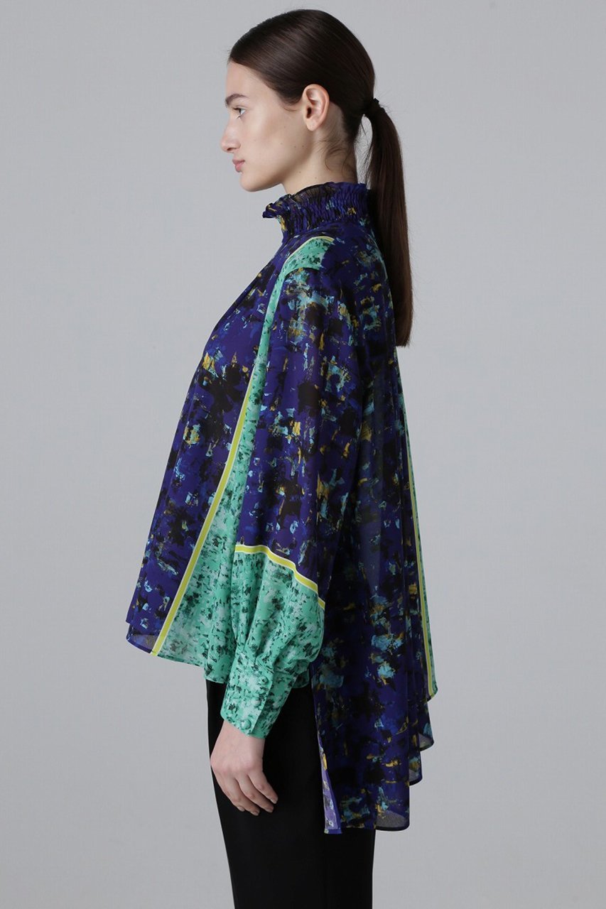 【アドーア/ADORE】のスキージーアートプリントブラウス 人気、トレンドファッション・服の通販 founy(ファニー) 　ファッション　Fashion　レディースファッション　Fashion for Women　トップス・カットソー　Cut & Sew Tops　シャツ・ブラウス・オフィスカジュアル　Elegant Blouses & Button-Ups　シアー　Sheer, See-Through　シンプル　Simple, Minimal　ジョーゼット　Georgette, Semi-Sheer Fabric　スタイリッシュ　Stylish, Fashionable　スリーブ　Sleeve, Long Sleeve / Short Sleeve　ドレープ　Drape, Draping Fabric　フラット　Flat, Flat Shoes　プリント　Print, Printed Pattern　ボトム　Bottoms, Lower Wear　ロング　Long, Long-Length　再入荷　Restock / Back in Stock　other-2|ID: prp329100004266821 ipo3291000000034989420