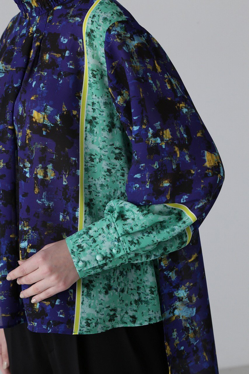 【アドーア/ADORE】のスキージーアートプリントブラウス 人気、トレンドファッション・服の通販 founy(ファニー) 　ファッション　Fashion　レディースファッション　Fashion for Women　トップス・カットソー　Cut & Sew Tops　シャツ・ブラウス・オフィスカジュアル　Elegant Blouses & Button-Ups　シアー　Sheer, See-Through　シンプル　Simple, Minimal　ジョーゼット　Georgette, Semi-Sheer Fabric　スタイリッシュ　Stylish, Fashionable　スリーブ　Sleeve, Long Sleeve / Short Sleeve　ドレープ　Drape, Draping Fabric　フラット　Flat, Flat Shoes　プリント　Print, Printed Pattern　ボトム　Bottoms, Lower Wear　ロング　Long, Long-Length　再入荷　Restock / Back in Stock　other-5|ID: prp329100004266821 ipo3291000000034989423