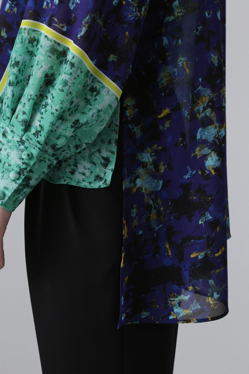 【アドーア/ADORE】のスキージーアートプリントブラウス 人気、トレンドファッション・服の通販 founy(ファニー) 　ファッション　Fashion　レディースファッション　Fashion for Women　トップス・カットソー　Cut & Sew Tops　シャツ・ブラウス・オフィスカジュアル　Elegant Blouses & Button-Ups　シアー　Sheer, See-Through　シンプル　Simple, Minimal　ジョーゼット　Georgette, Semi-Sheer Fabric　スタイリッシュ　Stylish, Fashionable　スリーブ　Sleeve, Long Sleeve / Short Sleeve　ドレープ　Drape, Draping Fabric　フラット　Flat, Flat Shoes　プリント　Print, Printed Pattern　ボトム　Bottoms, Lower Wear　ロング　Long, Long-Length　再入荷　Restock / Back in Stock　other-6|ID: prp329100004266821 ipo3291000000034989424