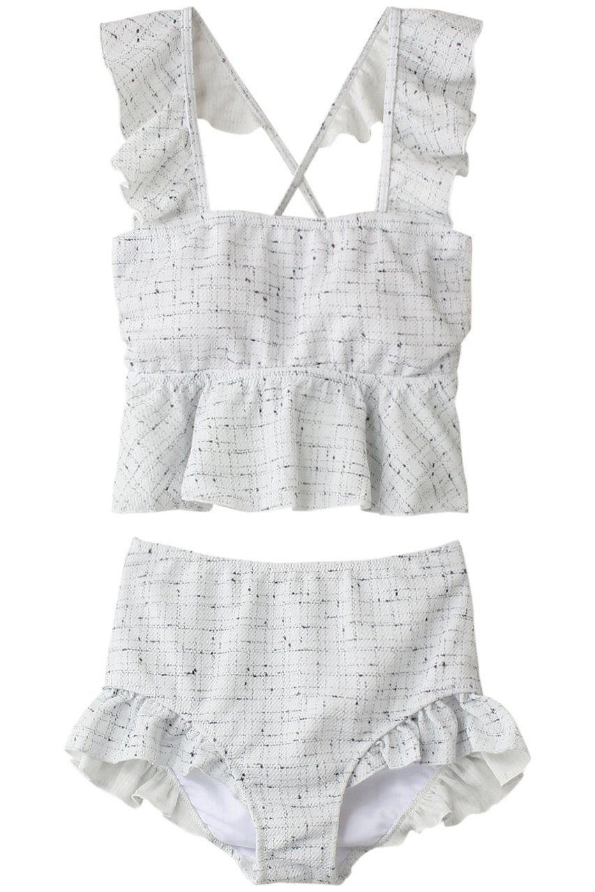 【レイール/Reir】の【San-ai Resort】3Dチェック フリルビスチェノンワイヤービキニ インテリア・キッズ・メンズ・レディースファッション・服の通販 founy(ファニー) ファッション Fashion レディースファッション Fashion for Women 水着 Swimwear レディース水着・ビーチウェア Swimwear & Beachwear スポーツ Sports, Activewear チェック Check, Plaid, Tartan ツイード Twill, Twill Weave ビキニ Bikini, Two-Piece Swimsuit ビスチェ Bustier, Corset Top フリル Frill, Ruffle 定番 Standard, Basic Item 水着 Swimsuit, Swimwear ホワイト|ID: prp329100004266824 ipo3291000000035659648