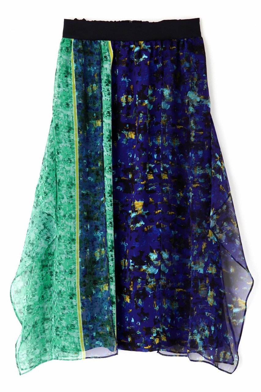 【アドーア/ADORE】のスキージーアートプリントスカート 人気、トレンドファッション・服の通販 founy(ファニー) 　ファッション　Fashion　レディースファッション　Fashion for Women　スカート　Skirts　ロングスカート　Long Skirts / Maxi & Midi Skirts　シアー　Sheer, See-Through　シフォン　Chiffon, Lightweight Fabric　シンプル　Simple, Minimal　ジョーゼット　Georgette, Semi-Sheer Fabric　ドレープ　Drape, Draping Fabric　フラット　Flat, Flat Shoes　プリント　Print, Printed Pattern　ロング　Long, Long-Length　再入荷　Restock / Back in Stock　 other-1|ID: prp329100004266833 ipo3291000000034989404