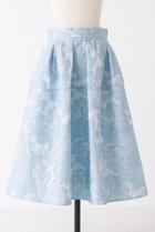 【デザイン ワークス/DESIGN WORKS】のフラワージャガードスカート ライトブルー|ID: prp329100004271032 ipo3291000000032823181