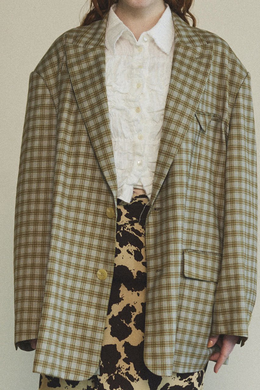 【メゾンスペシャル/MAISON SPECIAL】のPlaid Pattern Oversize Single Jacket/チェックオーバーサイズシングルジャケット 人気、トレンドファッション・服の通販 founy(ファニー) 　ファッション　Fashion　レディースファッション　Fashion for Women　アウター　Coat / Outerwear Collection　レディースジャケット・軽アウター　Jackets　ジャケット　Jacket, Outerwear　チェック　Check, Plaid, Tartan　ミドル　Middle Length, Mid Height　エレガント 上品　Elegant　other-8|ID: prp329100004271045 ipo3291000000032923252