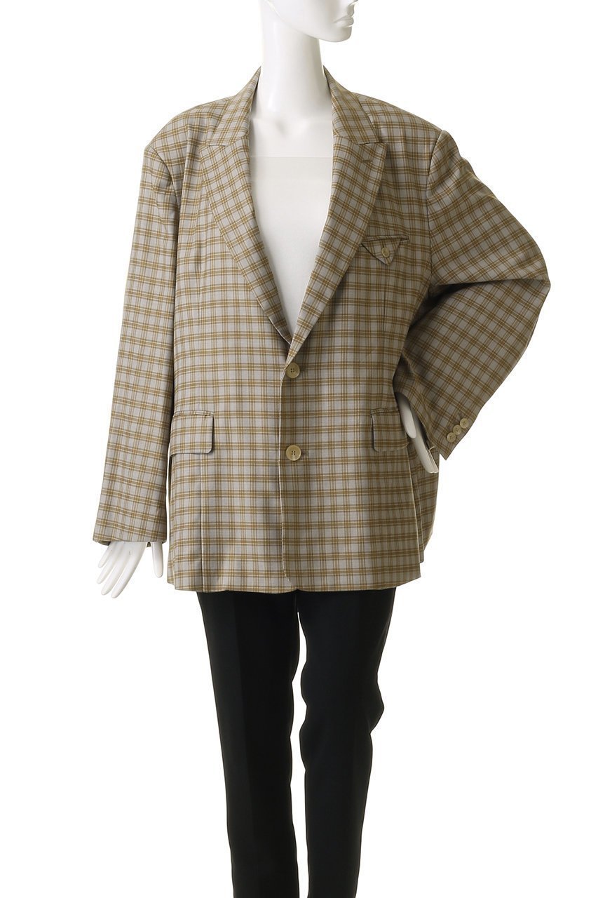 【メゾンスペシャル/MAISON SPECIAL】のPlaid Pattern Oversize Single Jacket/チェックオーバーサイズシングルジャケット 人気、トレンドファッション・服の通販 founy(ファニー) 　ファッション　Fashion　レディースファッション　Fashion for Women　アウター　Coat / Outerwear Collection　レディースジャケット・軽アウター　Jackets　ジャケット　Jacket, Outerwear　チェック　Check, Plaid, Tartan　ミドル　Middle Length, Mid Height　エレガント 上品　Elegant　other-2|ID: prp329100004271045 ipo3291000000034594819