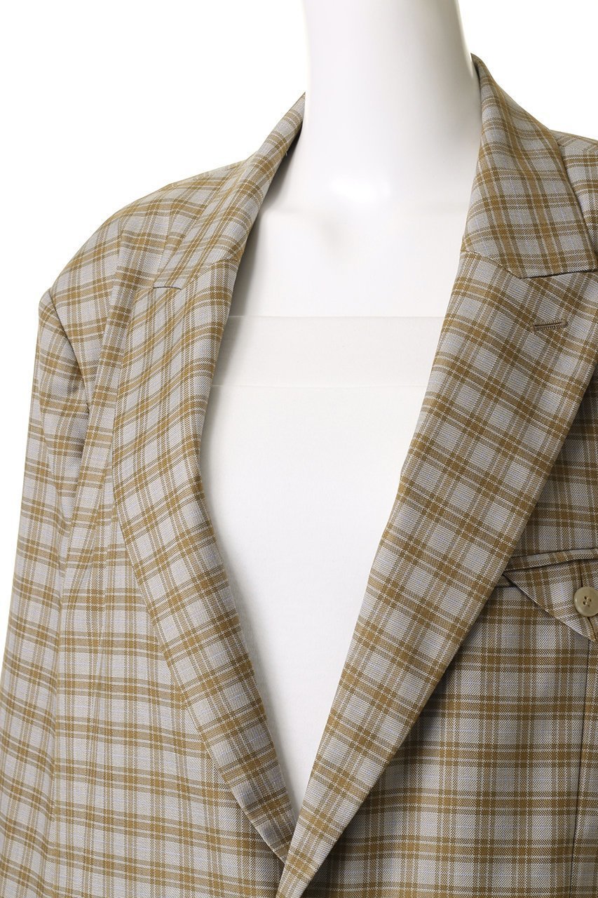 【メゾンスペシャル/MAISON SPECIAL】のPlaid Pattern Oversize Single Jacket/チェックオーバーサイズシングルジャケット 人気、トレンドファッション・服の通販 founy(ファニー) 　ファッション　Fashion　レディースファッション　Fashion for Women　アウター　Coat / Outerwear Collection　レディースジャケット・軽アウター　Jackets　ジャケット　Jacket, Outerwear　チェック　Check, Plaid, Tartan　ミドル　Middle Length, Mid Height　エレガント 上品　Elegant　other-5|ID: prp329100004271045 ipo3291000000034594822