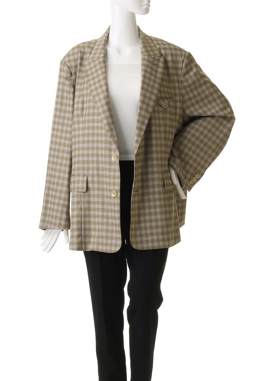 【メゾンスペシャル/MAISON SPECIAL】のPlaid Pattern Oversize Single Jacket/チェックオーバーサイズシングルジャケット 人気、トレンドファッション・服の通販 founy(ファニー) 　ファッション　Fashion　レディースファッション　Fashion for Women　アウター　Coat / Outerwear Collection　レディースジャケット・軽アウター　Jackets　ジャケット　Jacket, Outerwear　チェック　Check, Plaid, Tartan　ミドル　Middle Length, Mid Height　エレガント 上品　Elegant　other-7|ID: prp329100004271045 ipo3291000000034594824