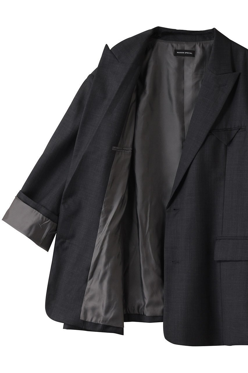 【メゾンスペシャル/MAISON SPECIAL】のOversize Single Jacket/オーバーサイズシングルジャケット 人気、トレンドファッション・服の通販 founy(ファニー) 　ファッション　Fashion　レディースファッション　Fashion for Women　アウター　Coat / Outerwear Collection　レディースジャケット・軽アウター　Jackets　クラシカル　Classical, Vintage-Inspired　軽量　Lightweight, Ultra Light　ジャケット　Jacket, Outerwear　スーツ　Suit, Formalwear　バランス　Balance, Style Balance　ミドル　Middle Length, Mid Height　メンズ　Men's, Menswear　エレガント 上品　Elegant　other-6|ID: prp329100004271046 ipo3291000000032923329