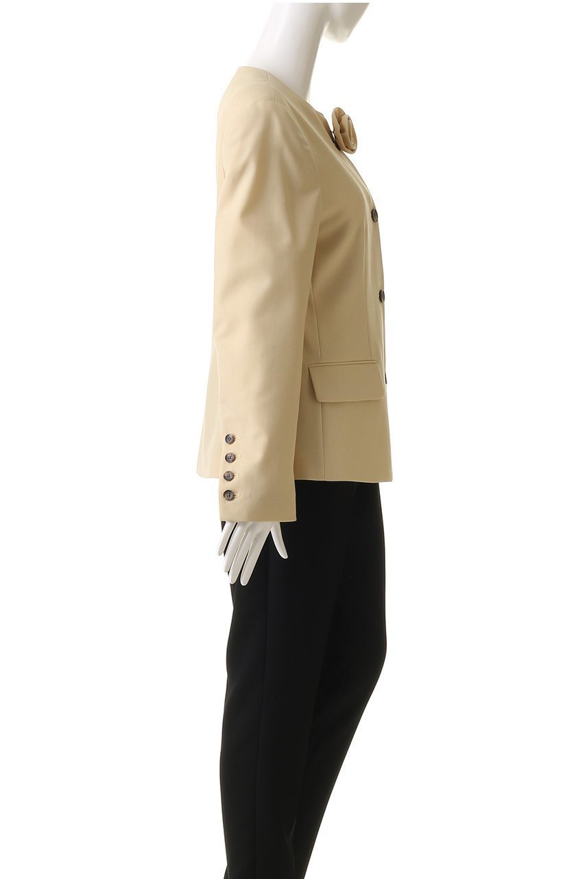 【メゾンスペシャル/MAISON SPECIAL】のMotif Collarless Jacket/モチーフノーカラージャケット 人気、トレンドファッション・服の通販 founy(ファニー) 　ファッション　Fashion　レディースファッション　Fashion for Women　アウター　Coat / Outerwear Collection　レディースジャケット・軽アウター　Jackets　ノーカラージャケット / シンプル上品コーデ　Collarless Jackets　ジャケット　Jacket, Outerwear　セットアップ　Set-Up, Coordinated Outfit　デニム　Denim, Jeans Material　ブローチ　Brooch, Pin Brooch　ボックス　Boxy, Box Shape　エレガント 上品　Elegant　ビジネス 仕事 通勤　Business / Work / Commuting　other-3|ID: prp329100004271047 ipo3291000000032920861
