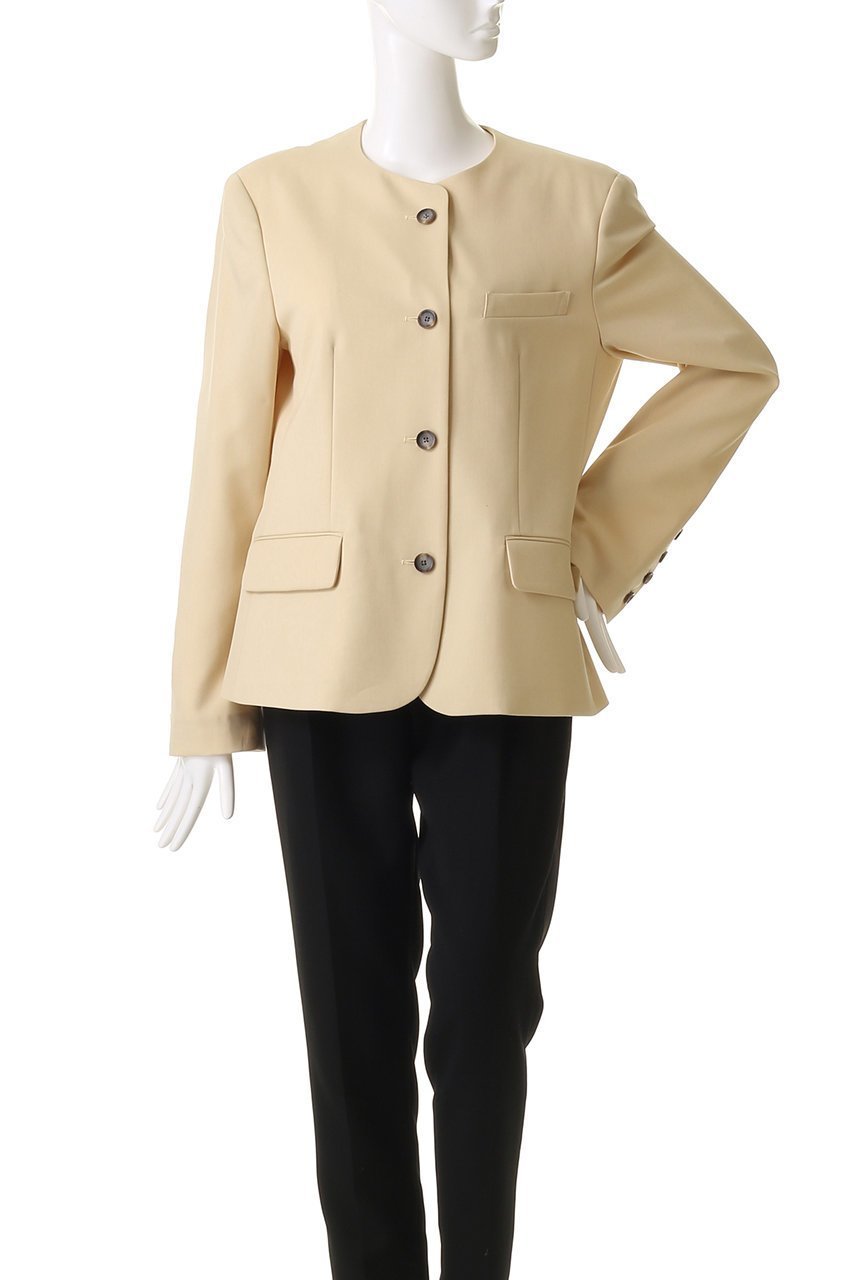 【メゾンスペシャル/MAISON SPECIAL】のMotif Collarless Jacket/モチーフノーカラージャケット 人気、トレンドファッション・服の通販 founy(ファニー) 　ファッション　Fashion　レディースファッション　Fashion for Women　アウター　Coat / Outerwear Collection　レディースジャケット・軽アウター　Jackets　ノーカラージャケット / シンプル上品コーデ　Collarless Jackets　ジャケット　Jacket, Outerwear　セットアップ　Set-Up, Coordinated Outfit　デニム　Denim, Jeans Material　ブローチ　Brooch, Pin Brooch　ボックス　Boxy, Box Shape　エレガント 上品　Elegant　ビジネス 仕事 通勤　Business / Work / Commuting　other-7|ID: prp329100004271047 ipo3291000000032920898